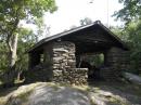 This is the stone and log shelter we operated from, which sits on top of a huge rock ledge above the Arcadia Wildlife Management Area.